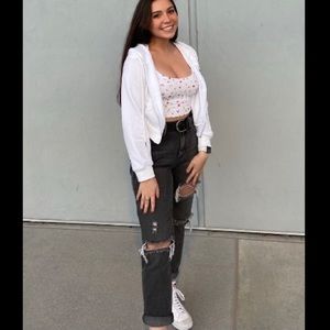 SOLD ON DEPOP PacSun Distressed Black Mom Jeans